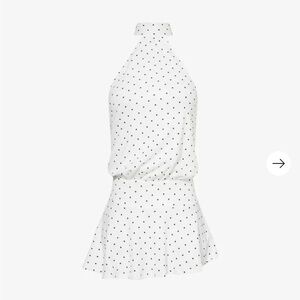 Jaded London White and Black Dotted Mini Dress